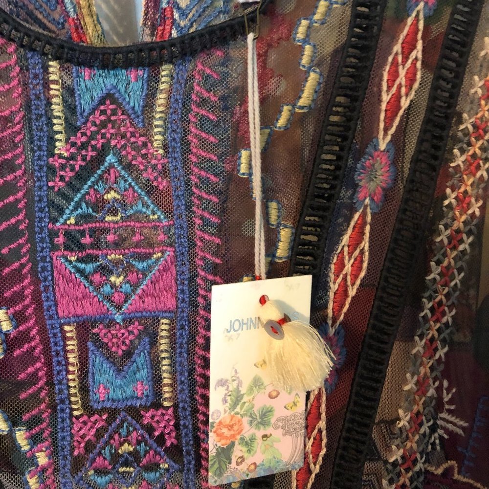 BNWT - JOHNNY WAS GERVASE MESH DRESS SIZE SMALL- RARE FIND! - Picture 2 of 7